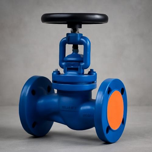 Клапан запорный Ду200 Ру40 угловой