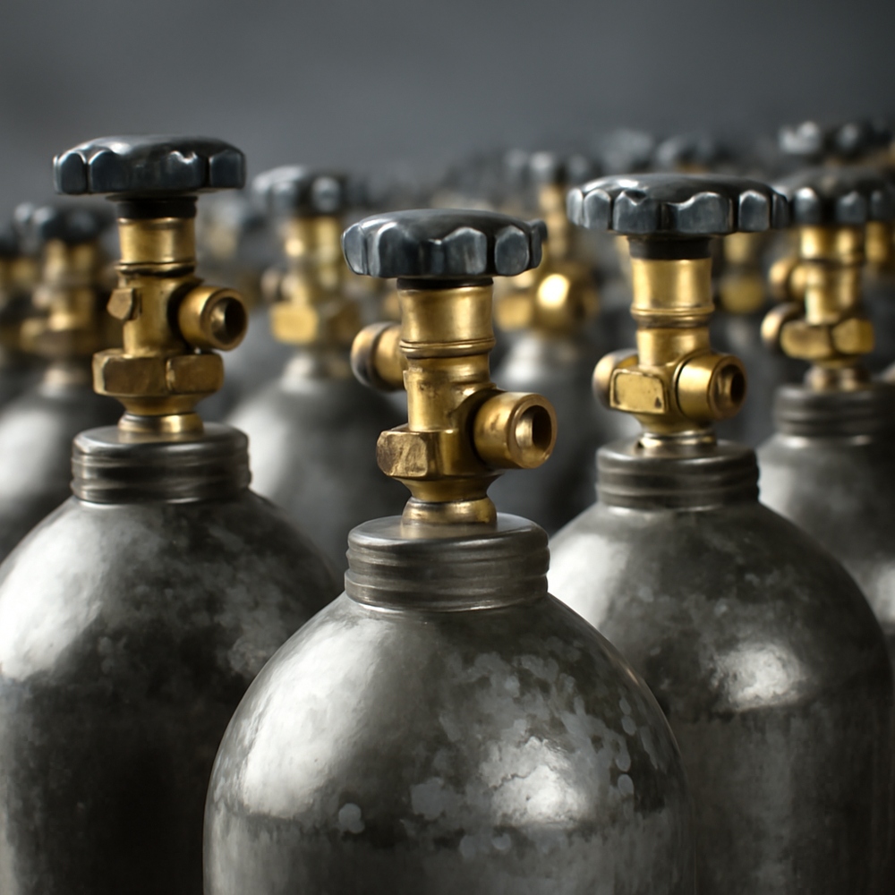 Пропан (C3H8) 13% + Метан (СН4) ост. в стальном баллоне 10 л. вентиль латунь, соединение W21,8x1/14'' ТУ 20.11.12-005-12172775-2021